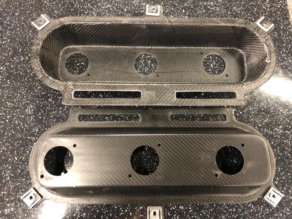 AHM V6 Air filter or Air box base plates (Carbon) - Image 2